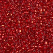 Miyuki delica beads 10/0 - Silver lined red dyed DBM-602